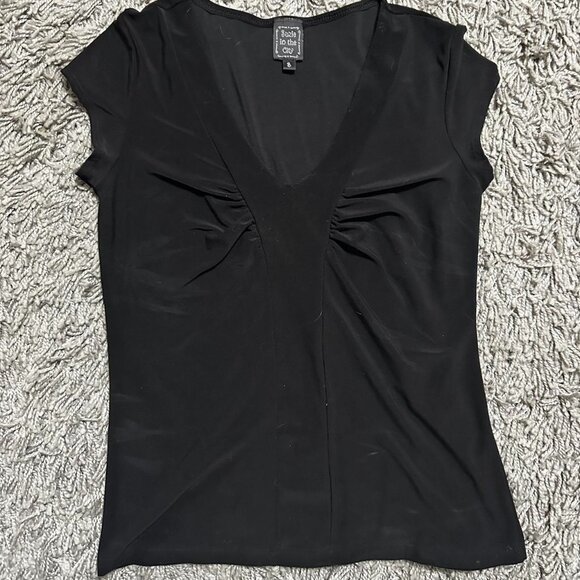 2000s Babydoll Balck Top Size S by Suzie In the City - Picture 1 of 4